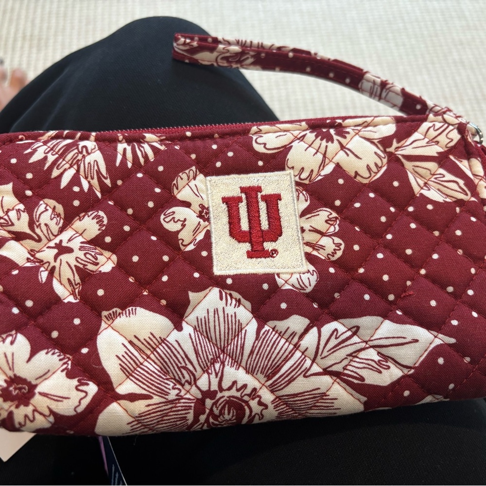 Vera Bradley Burgundy and White Clutch Indiana University - Picture 3 of 8